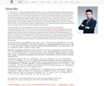 Chrisyttang.org(Yutian Tang's) Screenshot