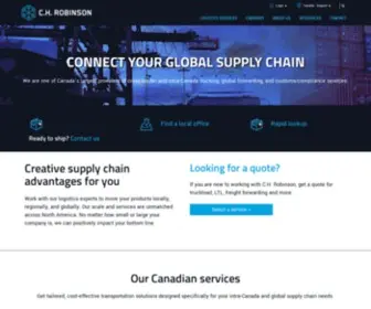 Chrobinson.ca(Third Party Logistics (3PL) & Supply Chain Management) Screenshot