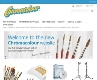 Chromacolour.co.uk(Chromacolour Art Supplies and Animation Materials) Screenshot