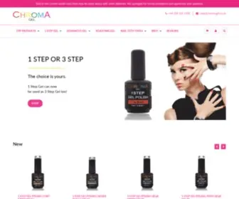 Chromagel.co.uk(High quality gel polish products for nail technicians including 1 Step Gel Polish and Advanced Gel) Screenshot