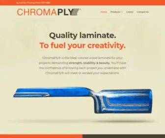 Chromaply.com(ChromaPly® Colored wood laminate made in the USA) Screenshot