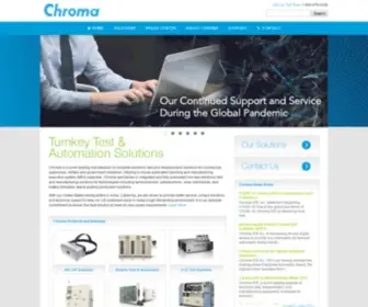 Chromaus.com(Chroma Automated Testing Equipment) Screenshot