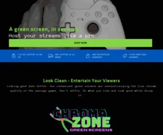 Chromazonescreen.com(ChromaZone Green Screens) Screenshot