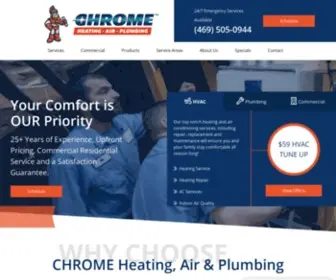 Chromeairconditioning.com(Chrome Heating & Air Conditioning) Screenshot