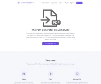 Chromeheadless.io(PDF Generator Cloud Service) Screenshot