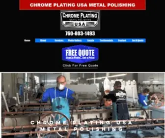 Chromeplatingusa.com(Send a picture ge a Quote) Screenshot