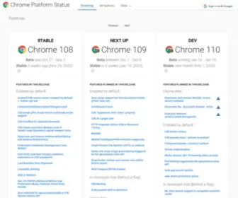 Chromestatus.com(Chrome Platform Status) Screenshot