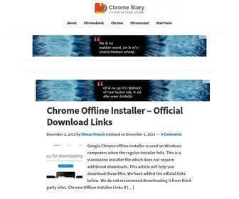 Chromestory.com(Chrome Story) Screenshot