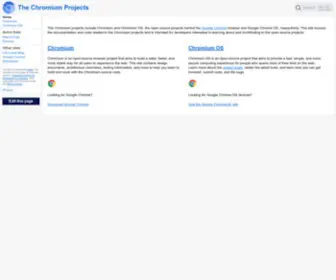 Chromium.org(The Chromium Projects) Screenshot