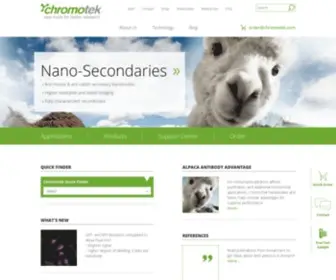 Chromotek.com(Home of Alpaca Antibodies) Screenshot