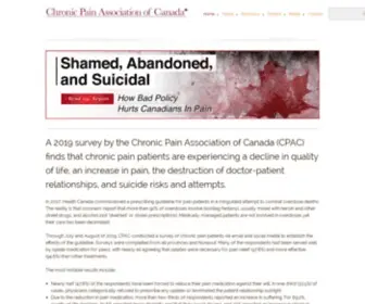 ChronicPaincanada.com(Chronic Pain Association of Canada) Screenshot