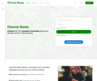 Chronicroots.com(Cannabis Business Social Network & More) Screenshot