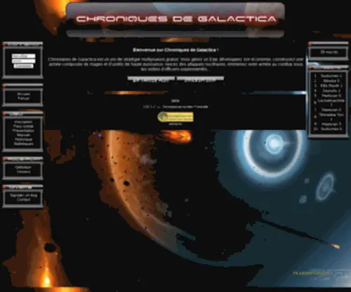 Chroniquesgalactica.org(Chroniques de Galactica) Screenshot