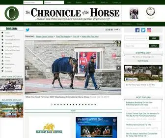 Chronofhorse.com(The Chronicle of the Horse) Screenshot