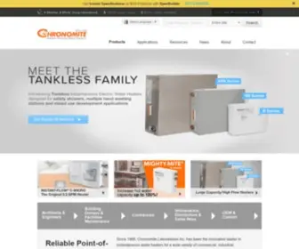 Chronomite.com(Electric Tankless Water Heaters) Screenshot