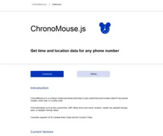 Chronomouse.com(A compact Javascript libary to get local information about any phone number) Screenshot