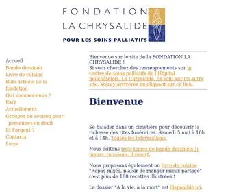 CHRysalide.ch(Fondation La Chrysalide pour les soins palliatifs) Screenshot