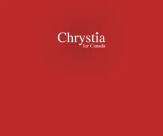 CHRYstia.ca(Chrystia for Canada) Screenshot