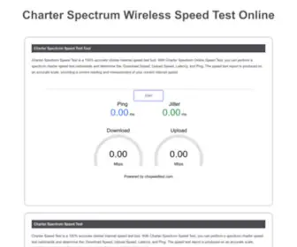 CHspeedtest.com(Charter Spectrum Speed Test) Screenshot