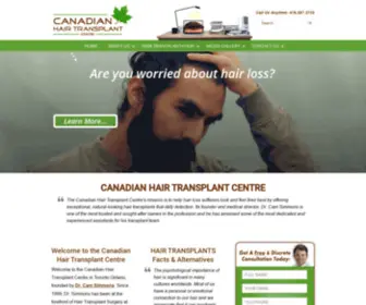 CHTC.ca(The Canadian Hair Transplant Centre) Screenshot