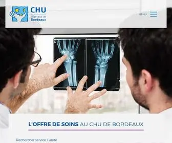 Chu-Bordeaux.fr(Tél.05.56.79.56.79. Centre Hospitalier Universitaire (CHU)) Screenshot