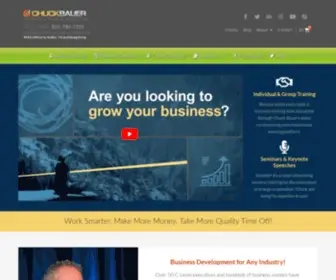 Chuckbauer.com(Chuck Bauer Business Development and Sales Training Seminars) Screenshot