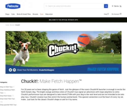 Chuckit.com(Dog) Screenshot