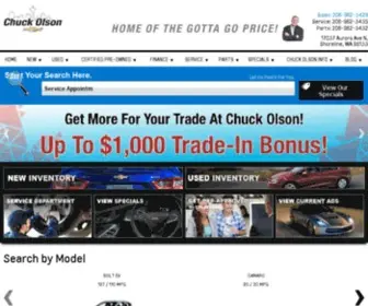 Chuckolsonchev.com(Chuck Olson Chevrolet of Seattle) Screenshot