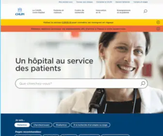Chumontreal.qc.ca(Un hôpital au service des patients) Screenshot