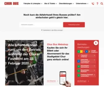 Churbus.ch(Mit dem Chur Bus sind Sie im Stadtgebiet Chur sowie zwischen Rhäzüns und Landquart mobil) Screenshot