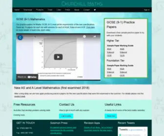 Churchillmaths.co.uk(Churchill Maths) Screenshot