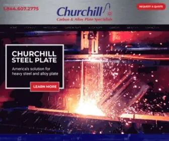 Churchillsteelplate.com(The Carbon & Alloy Plate Specialists of Chruchill Steel Plate just a phone call away at (330)) Screenshot