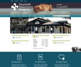 Churchillvets.com(Veterinarians San Antonio) Screenshot