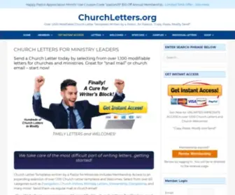 Churchletters.org(Church Letters and Welcomes written by a Pastor for Churches) Screenshot