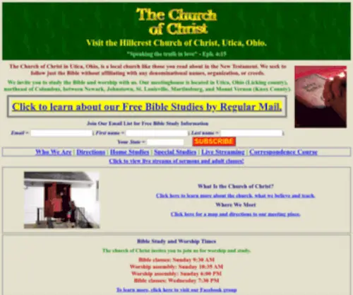 Churchofchristinutica.com(Knox County area)) Screenshot