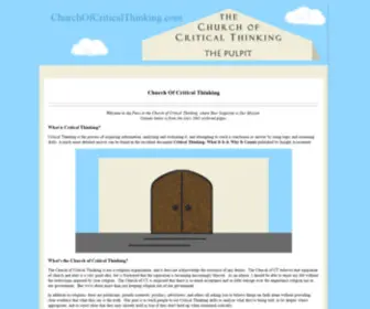 Churchofcriticalthinking.com(Church of Critical Thinking) Screenshot