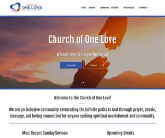 Churchofonelove.org(Church of One Love) Screenshot