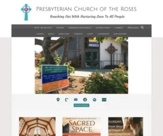 Churchoftheroses.org(CHURCH OF THE ROSES Presbyterian) Screenshot