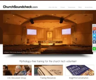 Churchsoundcheck.com(Training Church Tech Volunteers Since 1997) Screenshot