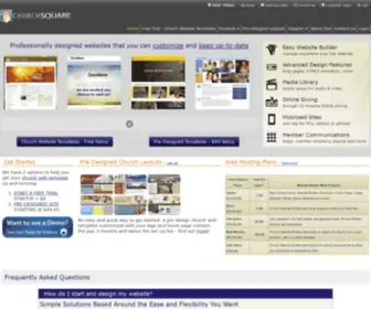 Churchsquare.com(Interactive websites templates for christian churches and ministries) Screenshot