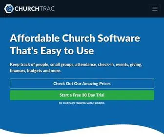 Churchtrac.com(Church Management Software for Small and Large Churches) Screenshot