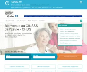 Chus.qc.ca(Centre hospitalier universitaire de Sherbrooke ) Screenshot