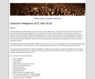 CI2012.org(Collective Intelligence 2012) Screenshot