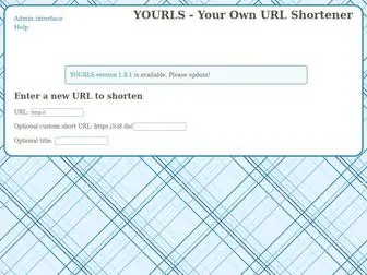 CI8.de(YOURLS » Your Own URL Shortener') Screenshot