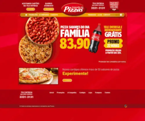Ciadaspizzas.com.br(Pizzaria tele entrega Porto Alegre) Screenshot