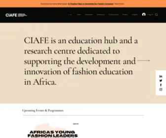 Ciafe.org(Council for International African Fashion Education) Screenshot