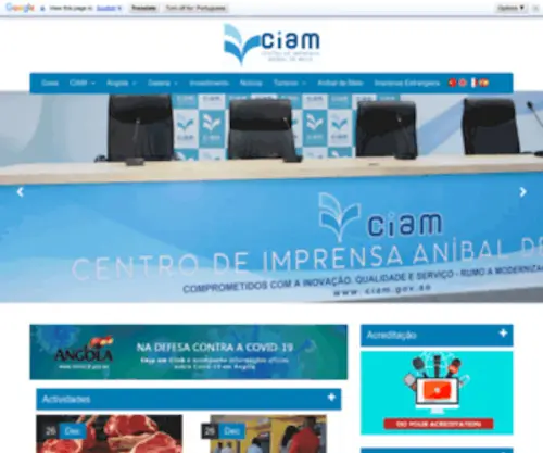 Ciam.gov.ao(Ciam) Screenshot