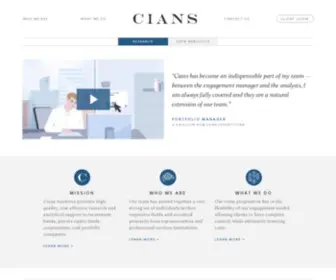 Ciansanalytics.com(Cians Analytics Research & Data Analytics Support Services) Screenshot