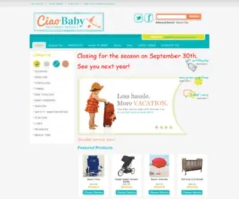 Ciaobabyequipmentrentals.com(Ciao Baby Equipment Rentals LLC) Screenshot