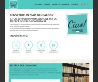 Ciaogenealogy.com(Il tuo supporto professionale per la ricerca genealogica in Italia) Screenshot